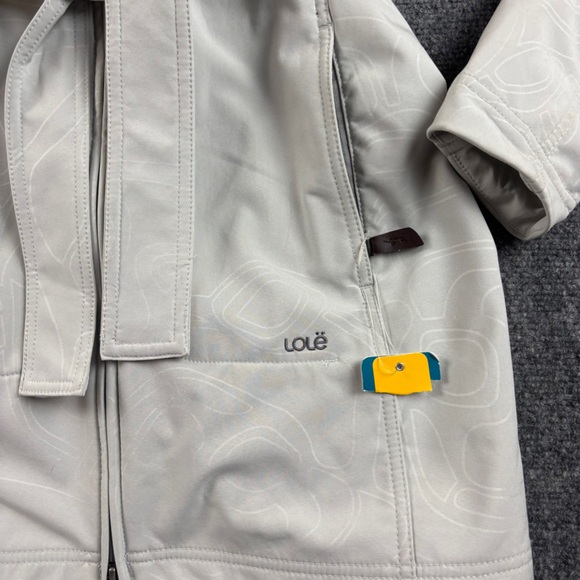 LOLE Women’s Light Grey Glowing Jacket Soft Shell Trench Coat size: XS (2-4) - Picture 4 of 8